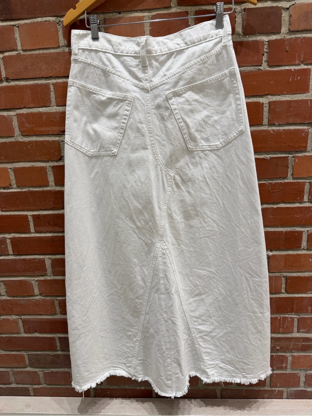 GAP White Denim Maxi Skirt with Front Slit - Picture 3 of 4